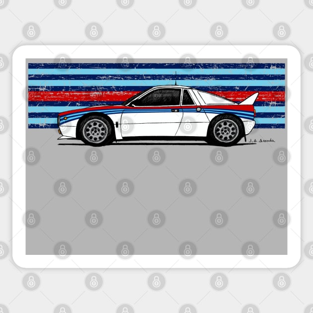 Classic rally car champion Sticker by jaagdesign